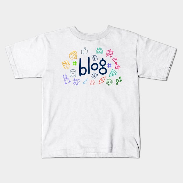 Just Blog Kids T-Shirt by Spaksu